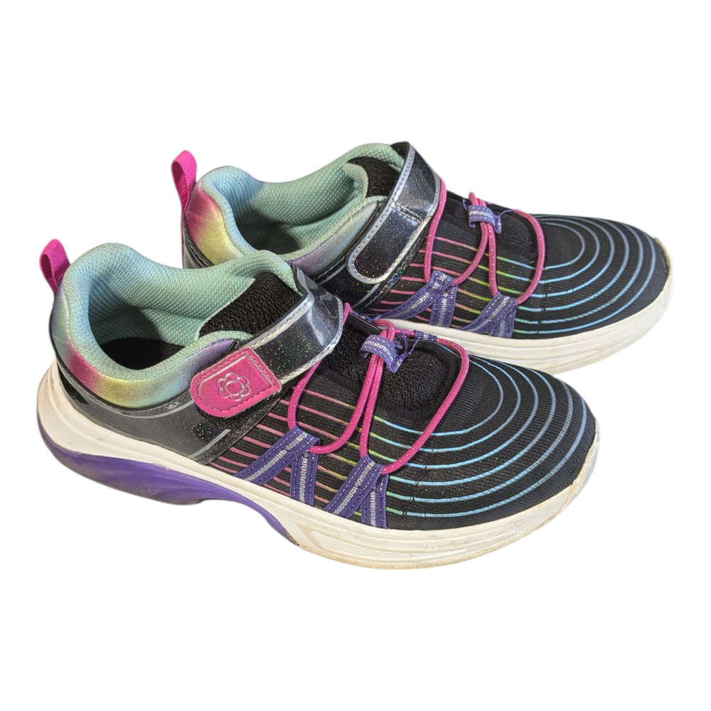 Athletic Works - Girl's Low Top Light Up Sneakers - Size 3 - Black